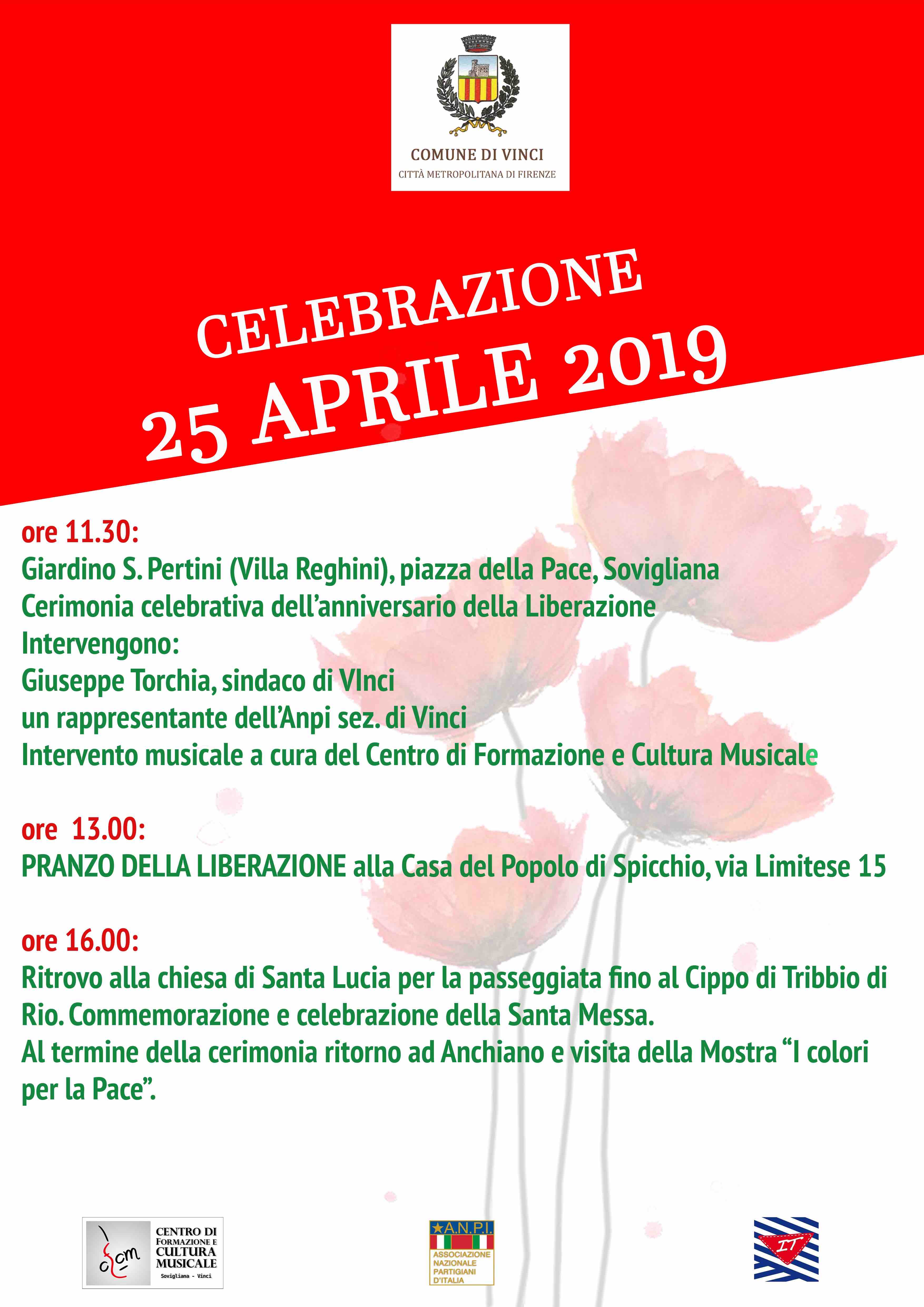 Festa della Liberazione: il Comune di Vinci celebra il 25 Aprile 