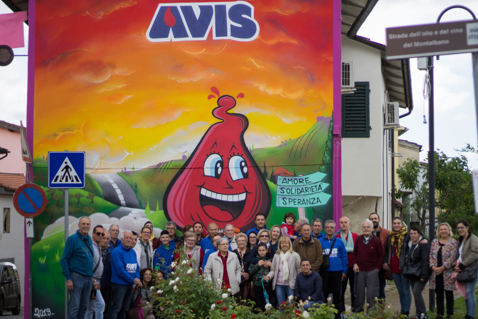 Il murales dell'Avis a Lazzaretto (foto da comunicato)