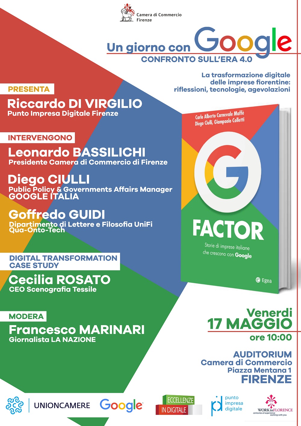 Locandina Un giorno con Google alla Camera di Commercio di Firenze (immagine da comunicato)