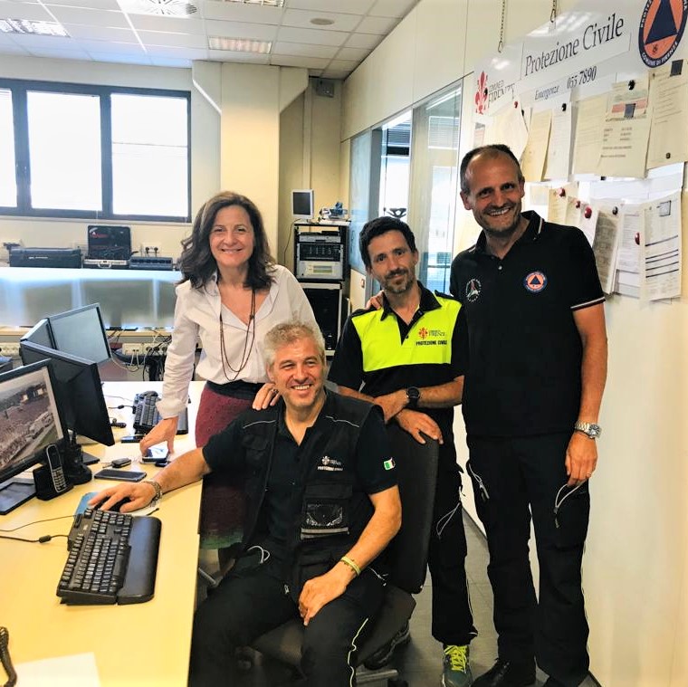 Visita alla protezione civile della vicesindaca Cristina Giachi 
