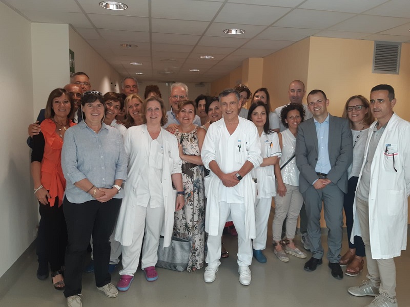 Foto di gruppo con Assessore Saccardi e Direttore sanitario Emanuele Gori