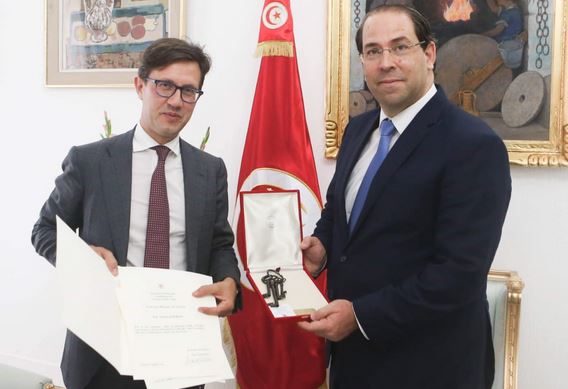 Il sindaco con il primo ministro tunisino