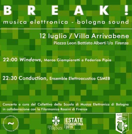 Locandina 'BREAK ! musica elettronica dal vivo'