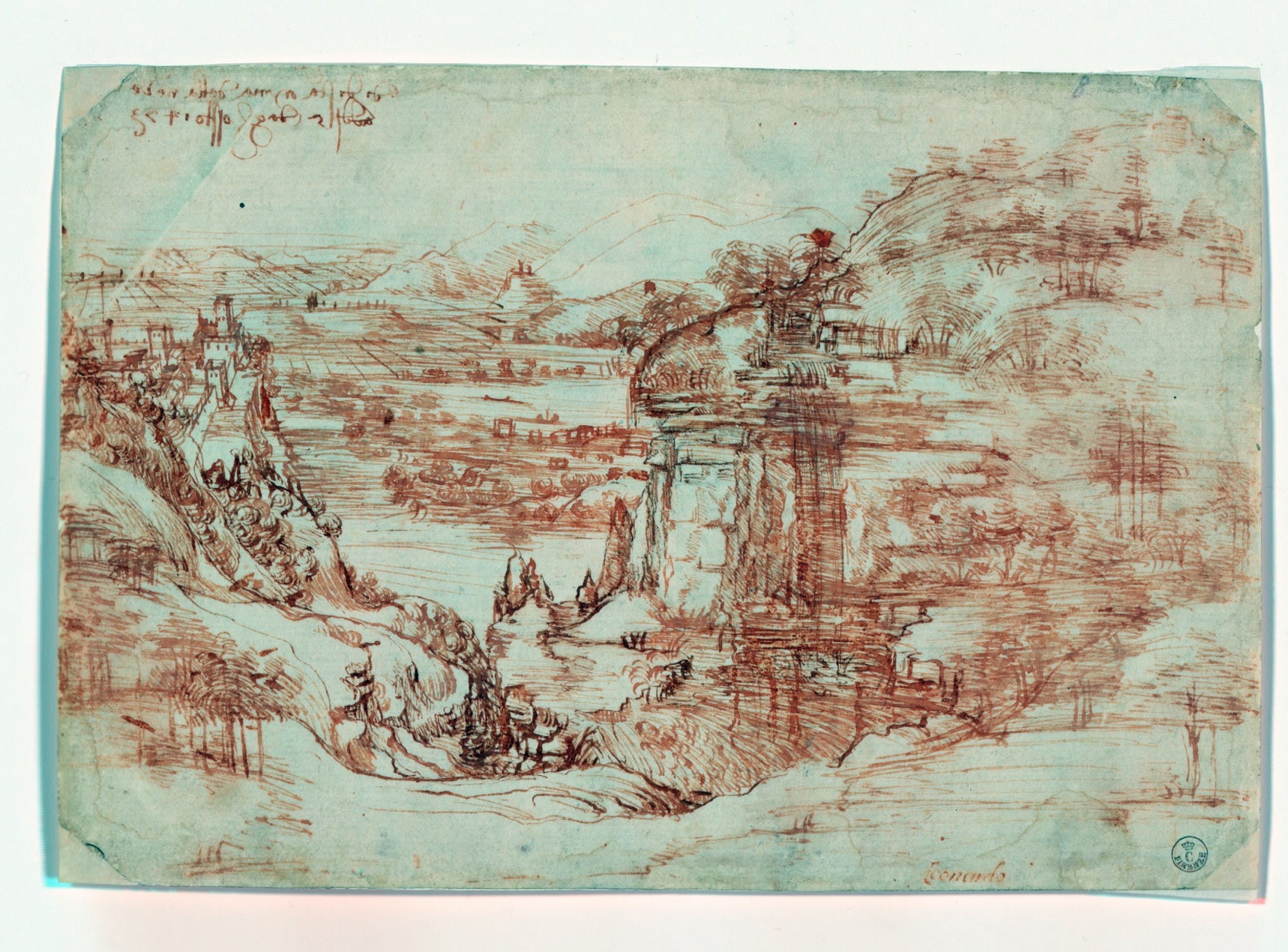 Un disegno di Leonardo (foto da sito Uffizi)