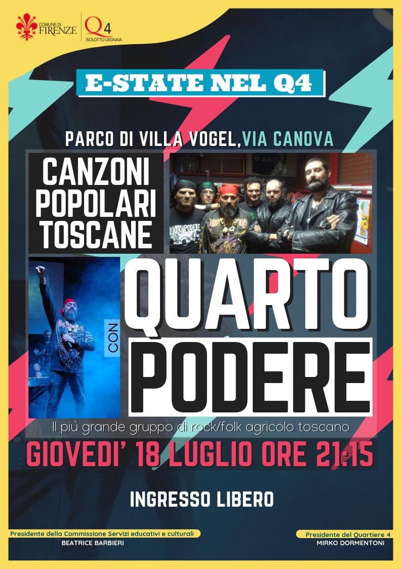 Locandina del Concerto dei Quarto Podere (immagine da comunicato)