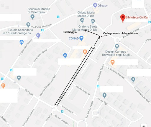Nuovo collegamento tra viale del Pino e via Don Minzoni