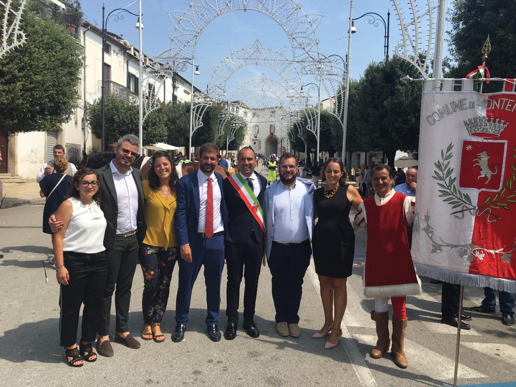Nelle foto la delegazione montemurlese alla festa patronale di Bovino