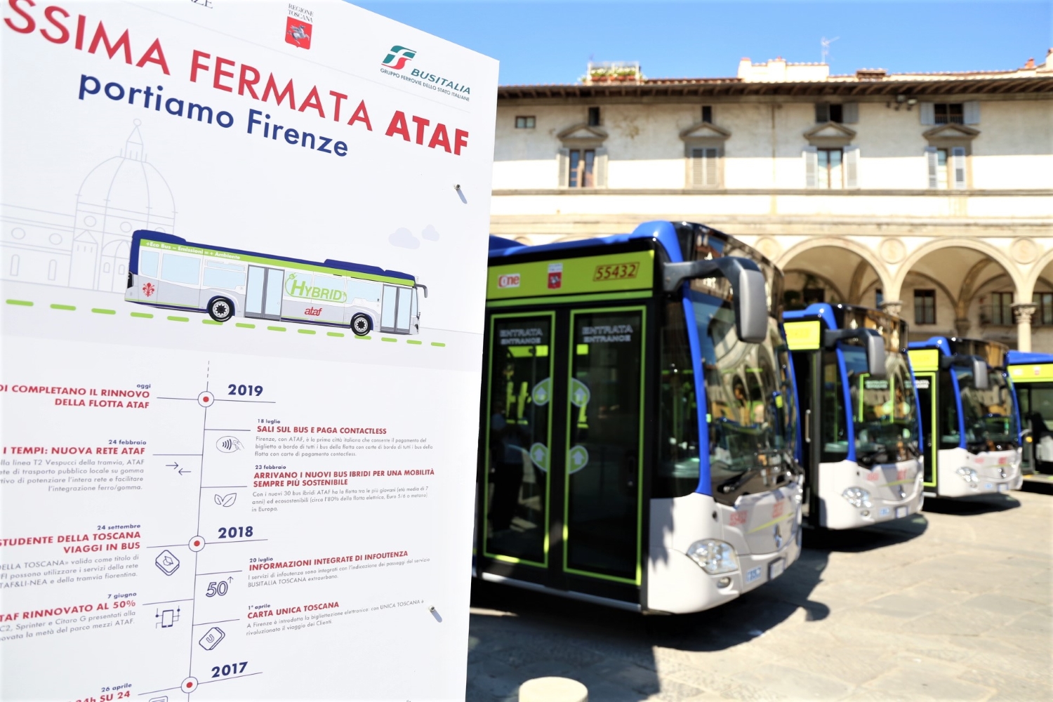 Ataf, presentati 12 nuovi autobus ibridi (foto Antonello Serino Redazione Met)