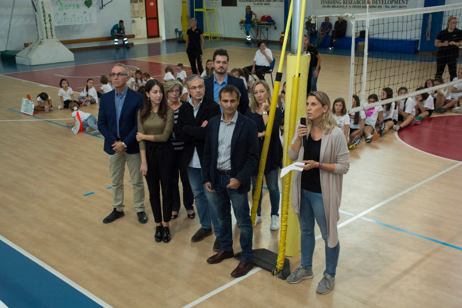 lavori al Palazzetto dello Sport nel giorno della presenza della nazionale sorde di volley femminile (foto da comunicato)