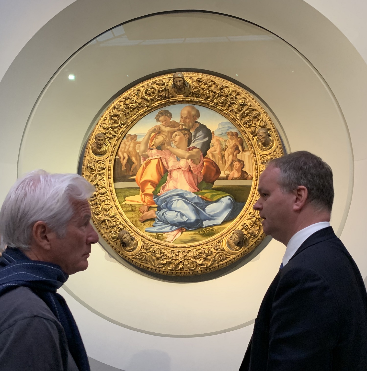Il direttore Schmidt e Richard Gere agli Uffizi (foto da comunicato)