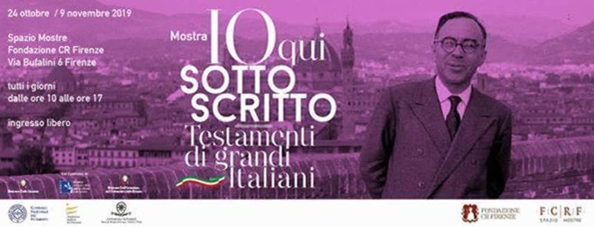 Testamenti di grandi italiani - mostra alla Fondazione Cr Firenze 