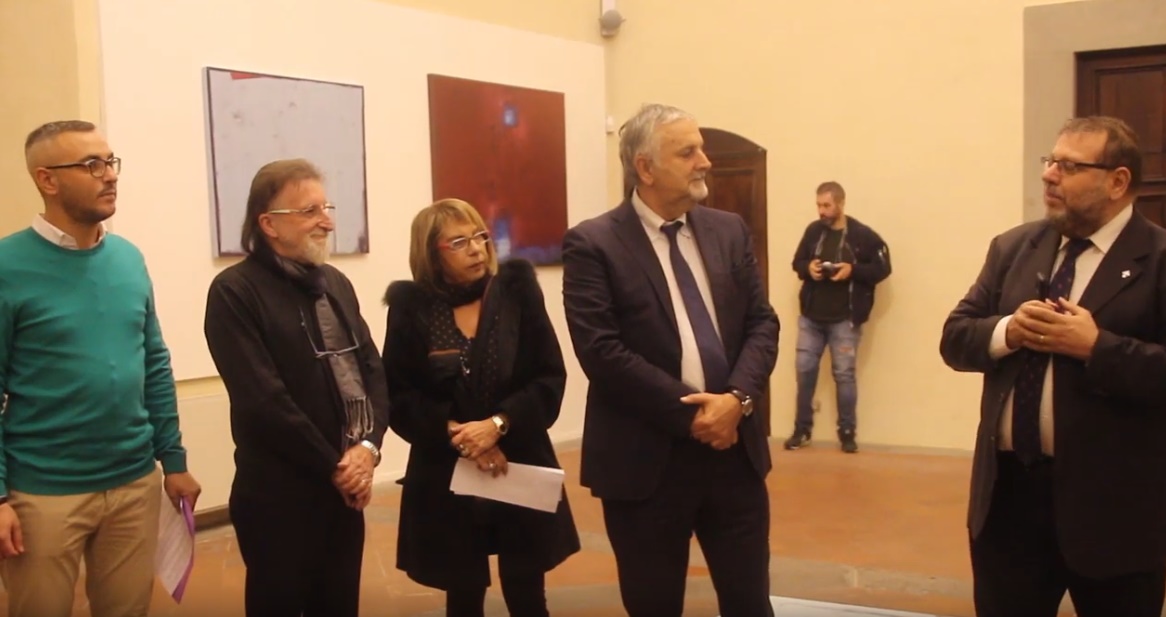 L'inaugurazione della mostra di Giuliano Caporali nelle Sale Fabiani di Palazzo Medici Riccardi
