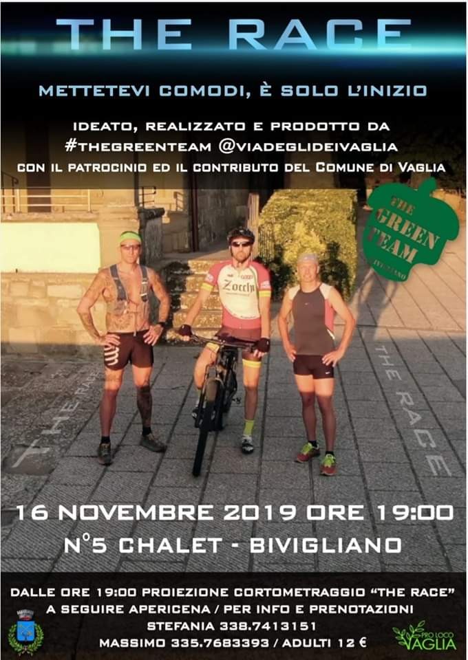 Sabato 16 novembre a Bivigliano presentazione del corto "The Race" per la promozione turistica del territorio