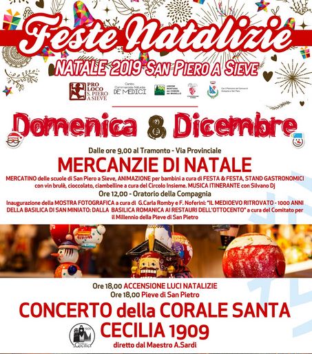 Manifesto inizsiative di Natale a San Piero