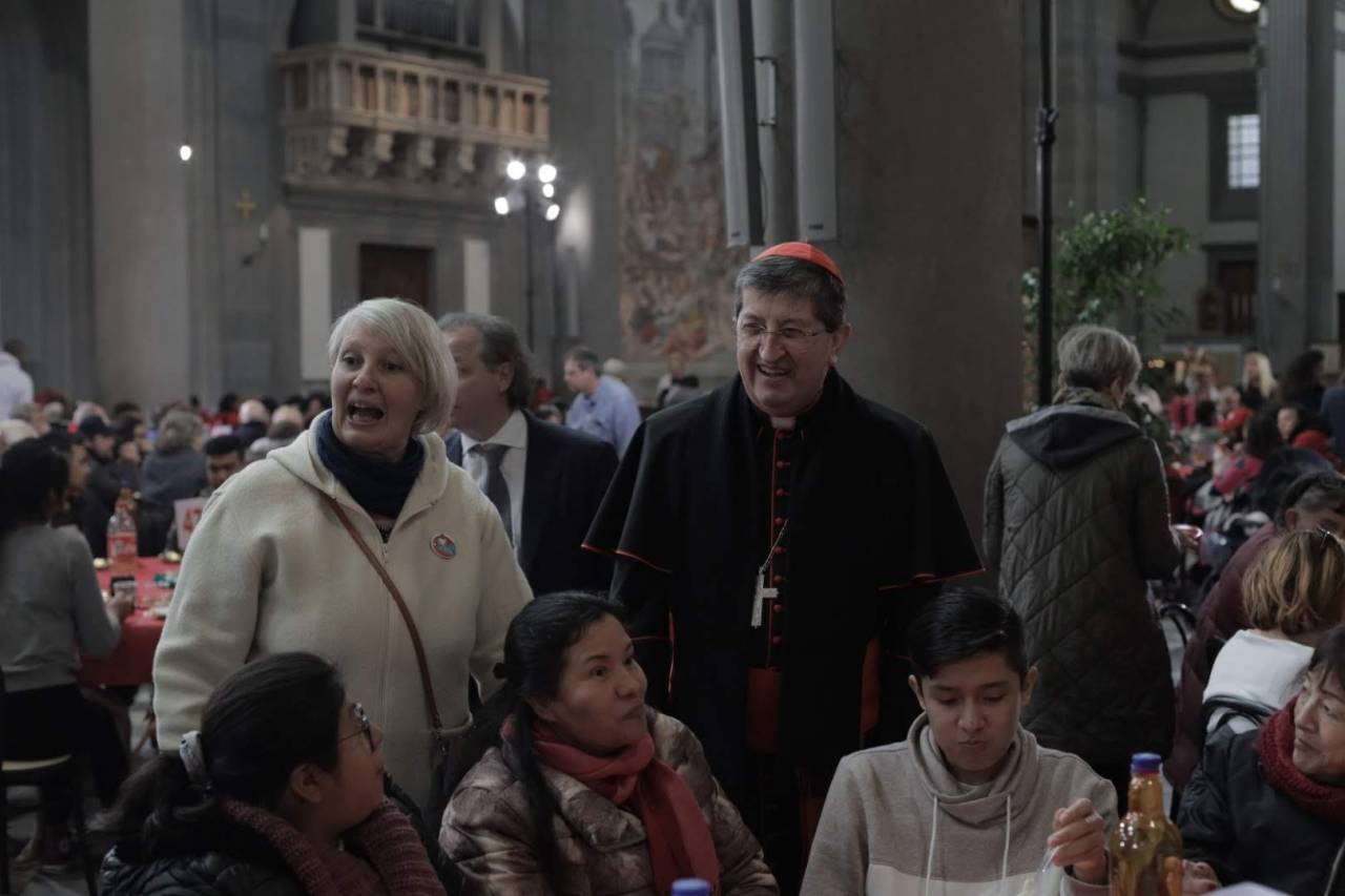 Il pranzo di Natale nella Basilica di San Lorenzo