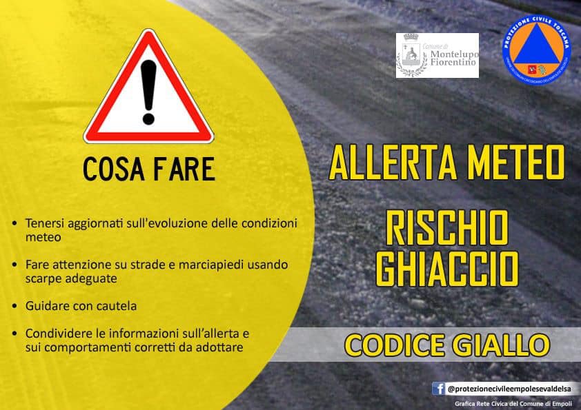 Allerta ghiaccio dal post del Comune di Montelupo