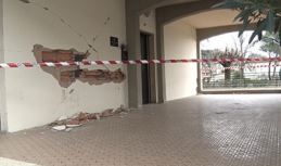 Edificio danneggiato dal terremoto