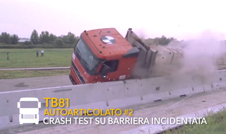 Test crash (Frame da video del comunicato)