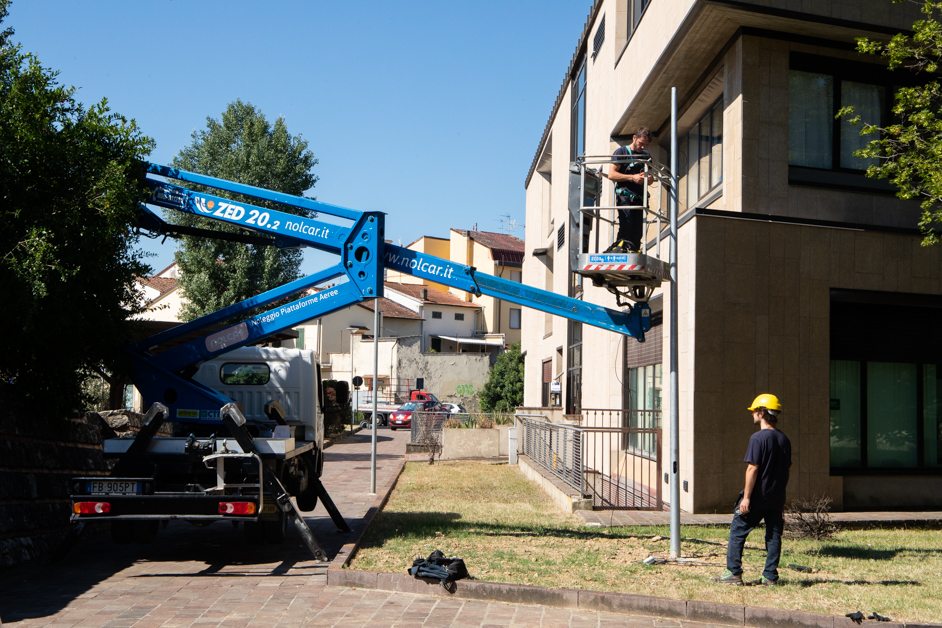 Montaggio telecamera parco pubblico