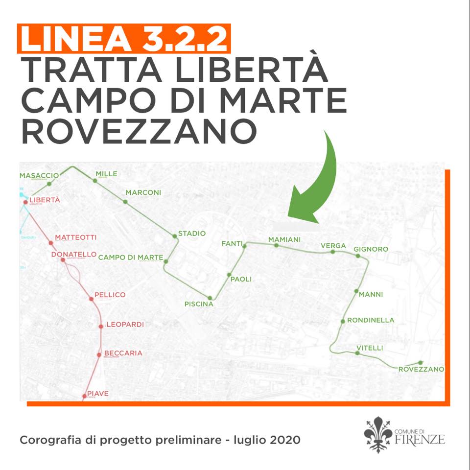 Progetto preliminare linea Libertà-Campo di Marte-Rovezzano