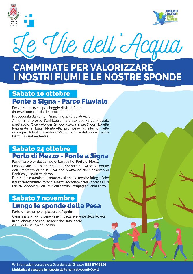 Dal 10 ottobre Le Vie dell’Acqua, tre camminate per valorizzare i fiumi e le sponde del territorio