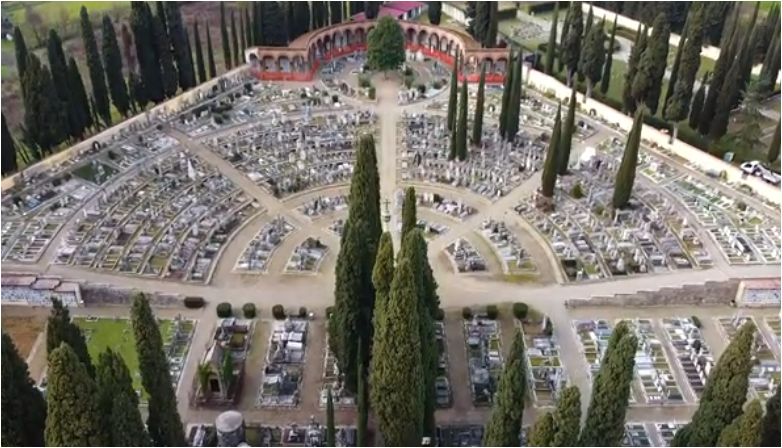 Il cimitero degli Allori (Frame da video feelflorence - comune FI)