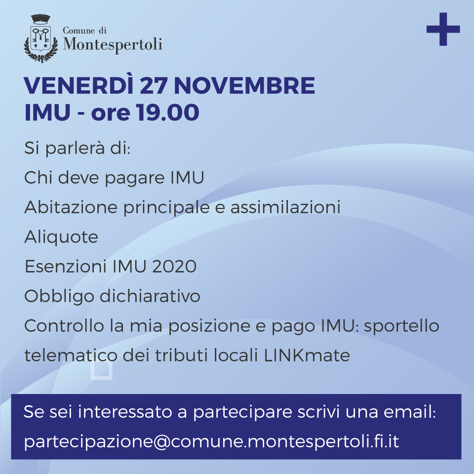 secondo incontro informativo, si parla di IMU