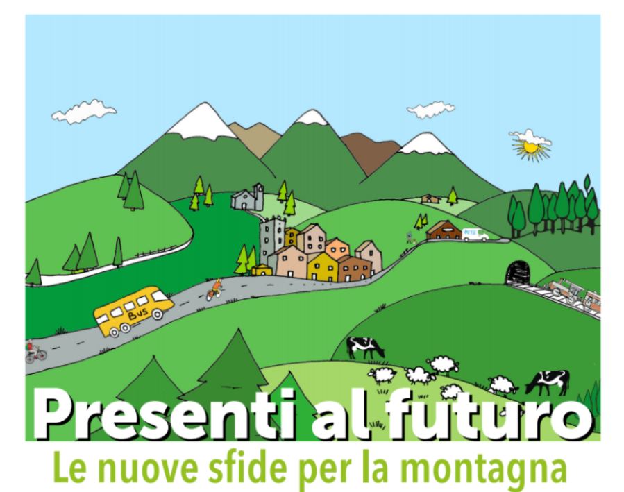 Slide webmeeting  'Presenti al futuro. Le nuove sfide per la montagna'