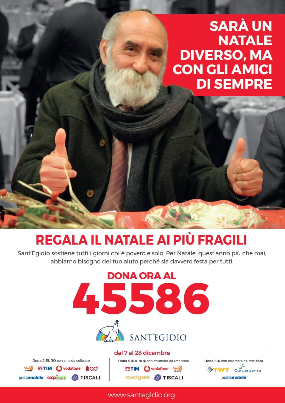Natale solidale con Sant'Egidio. Torna il 45586