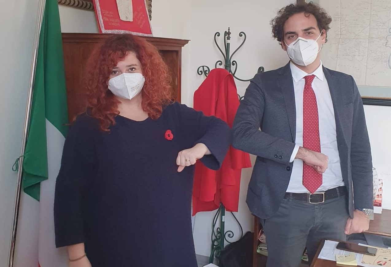 Fabiani e il sindaco di FIgline Mugnai (Foto da comunicato)