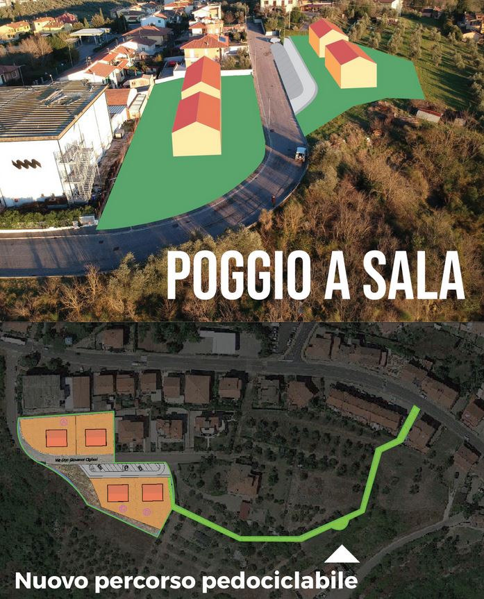 Manifesto percorso pedociclabile a Poggio a Sala