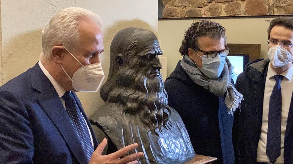 Giani in visita  a Vinci (Foto da comunicato)