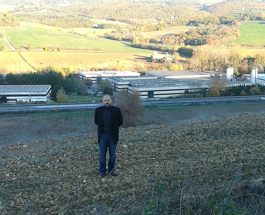 Il sindaco Baroncelli nell'area industriale di Sambuca