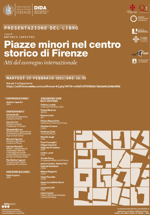 Locandina Piazze minori nel centro storico di Firenze