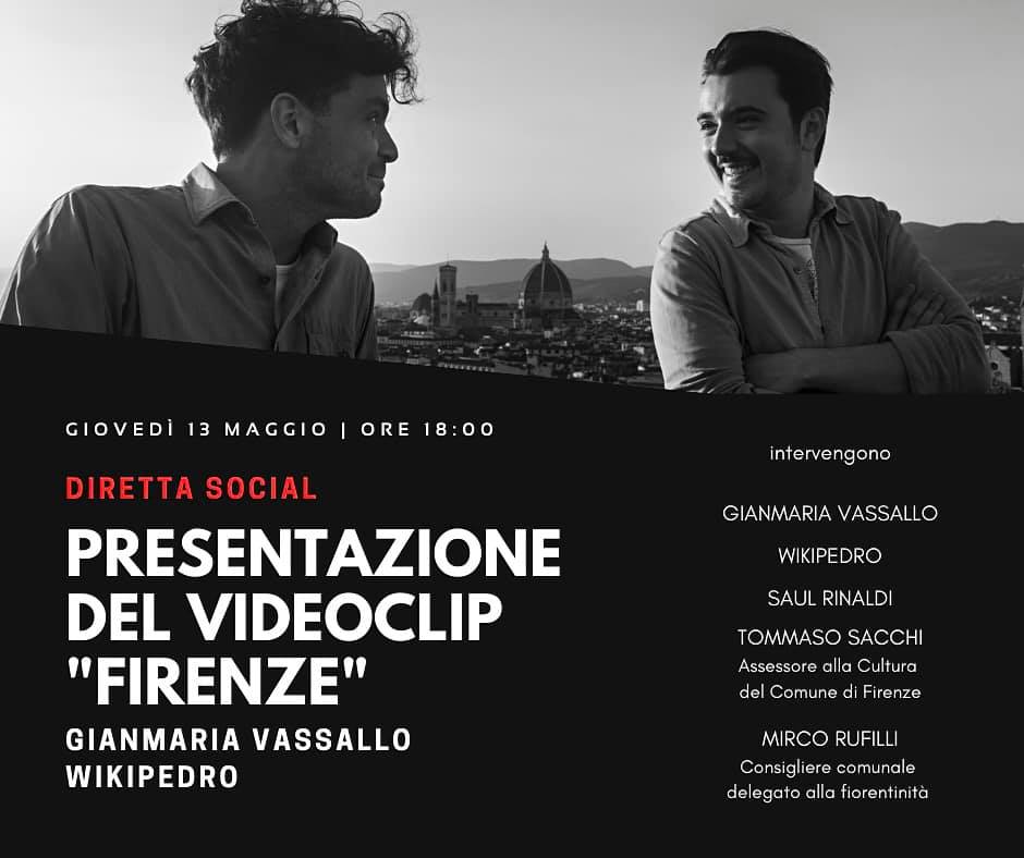 Wikipedro e Gianmaria Vassallo, presentazione del videoclip &quot;Firenze&quot;, locandina