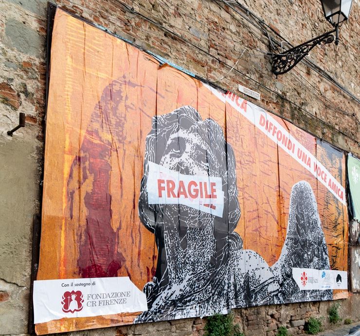 Manifesto campagna Voce Amica Firenze (Foto Copyright Francesca Pignanelli)