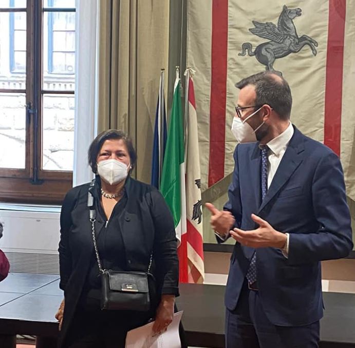 Vicepresidente del Consiglio comunale Maria Federica Giuliani con presidente Consiglio Regionale  Antonio Mazzeo