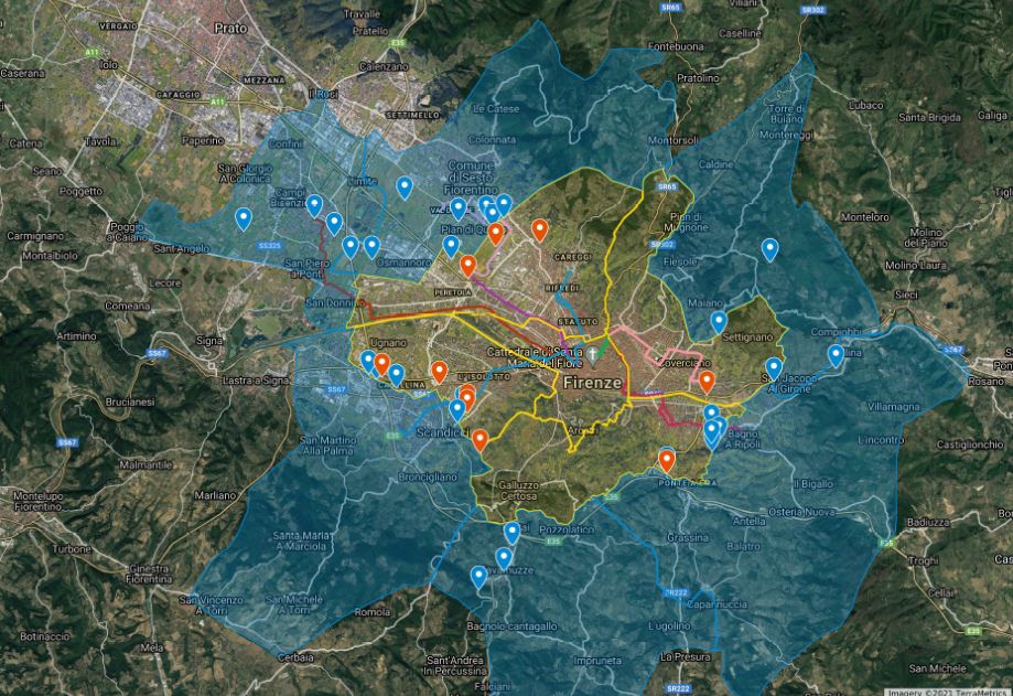 Tavola del workshop intercomunale congiunto per ‘Firenze Prossima’