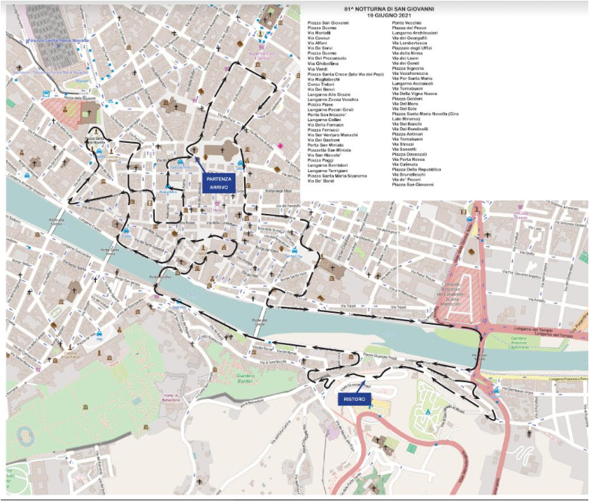 Il percorso (Fonte foto Firenze Marathon)