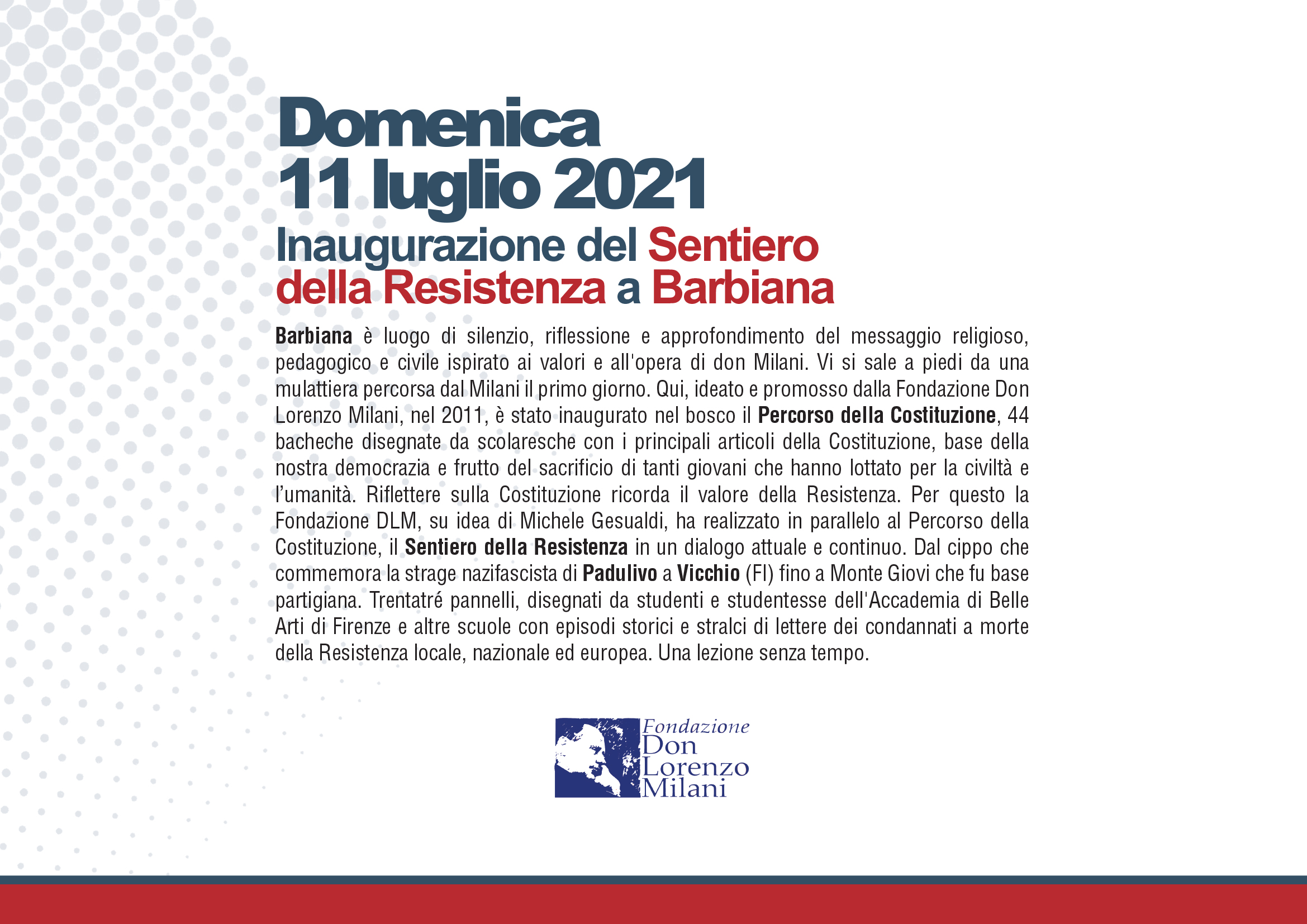 Invito 11 luglio a Barbiana