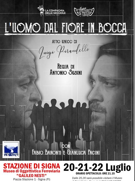 Manifesto 'L’Uomo dal Fiore in Bocca' a Signa