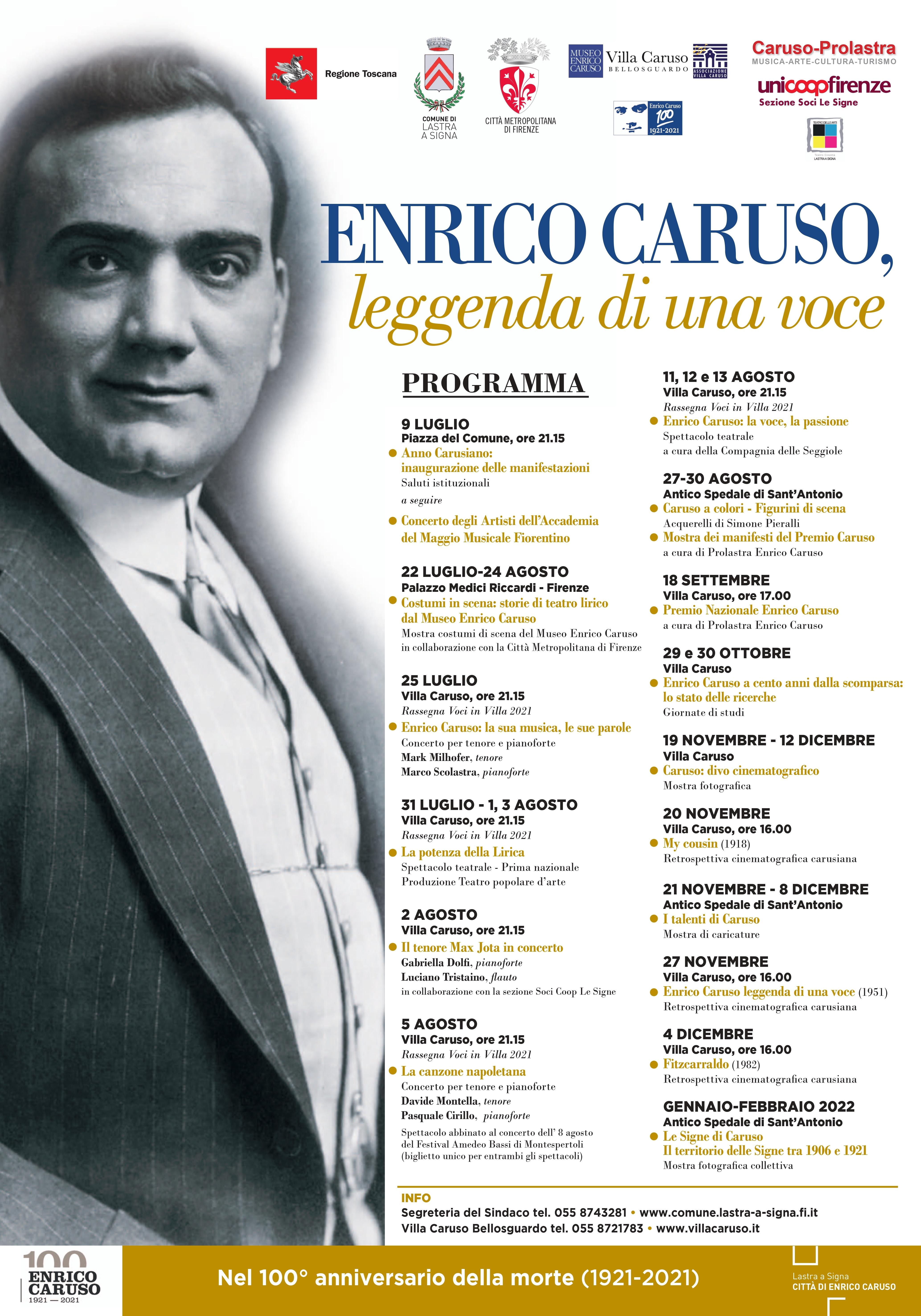 Omaggio a Enrico Caruso, programma
