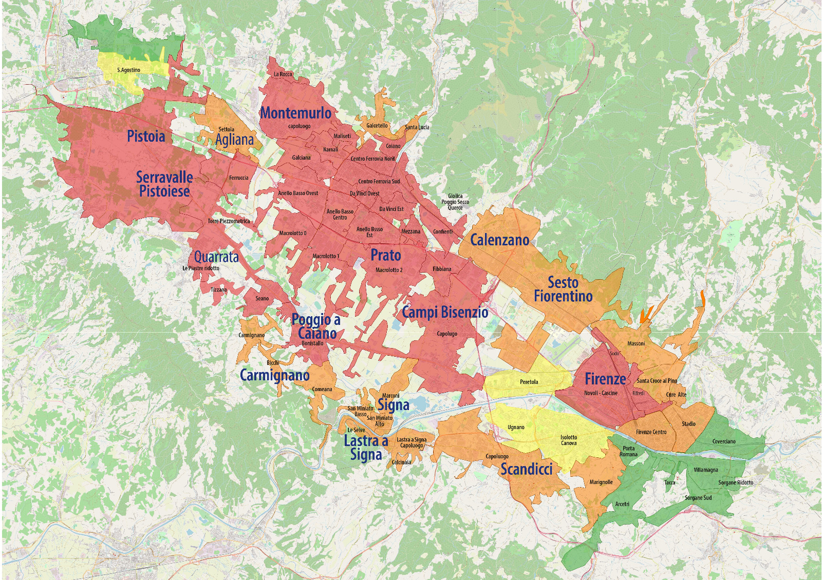 Mappa rischio mancansa acqua dal 9 all'11 agosto