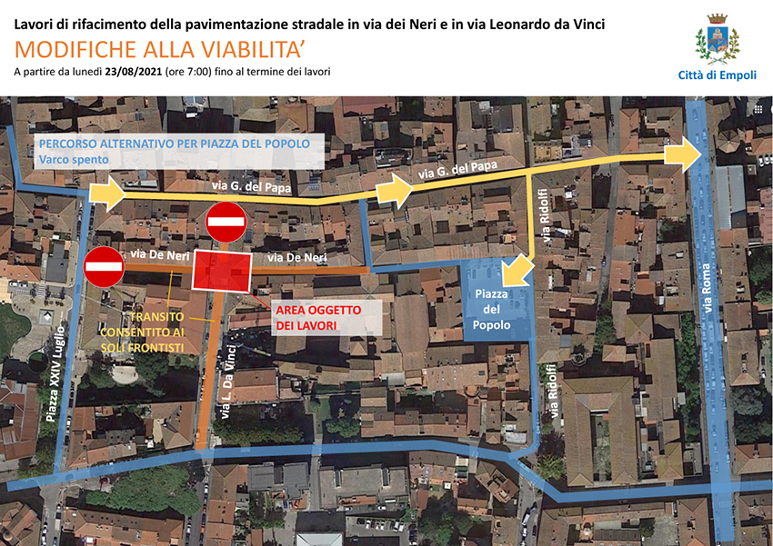 Modifiche alla viabilità Centro storico di Empoli