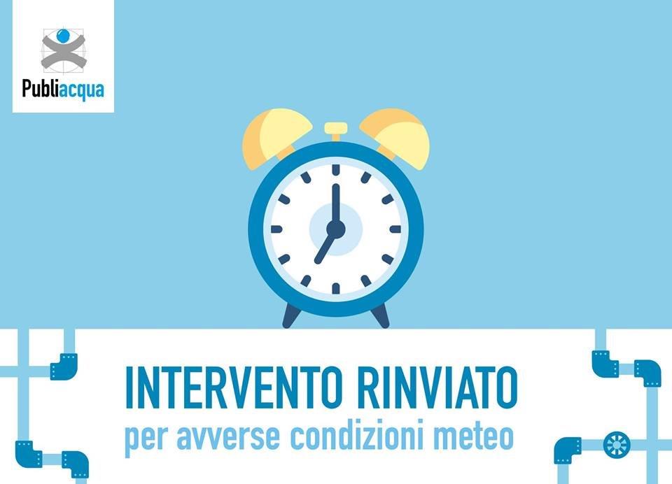 Intervento rinviato a data da destinarsi