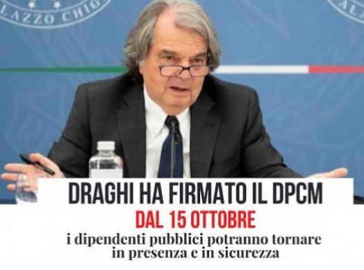 Il MIl Ministro Brunetta in una immagine sul sito della Funzione Pubblica