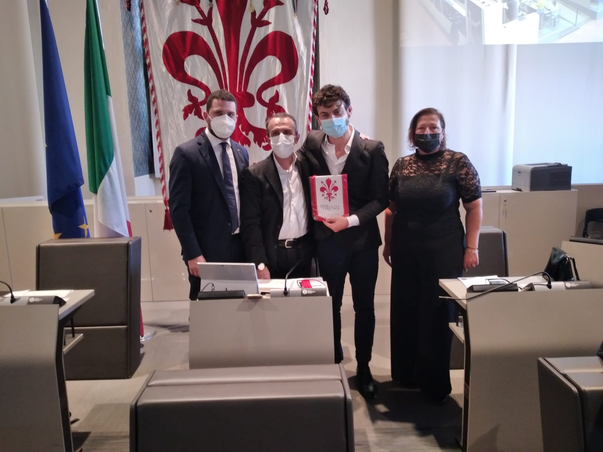 Il saluto dell’assessore alla cultura Tommaso Sacchi al Consiglio comunale (Fonte foto Comune di Firenze)