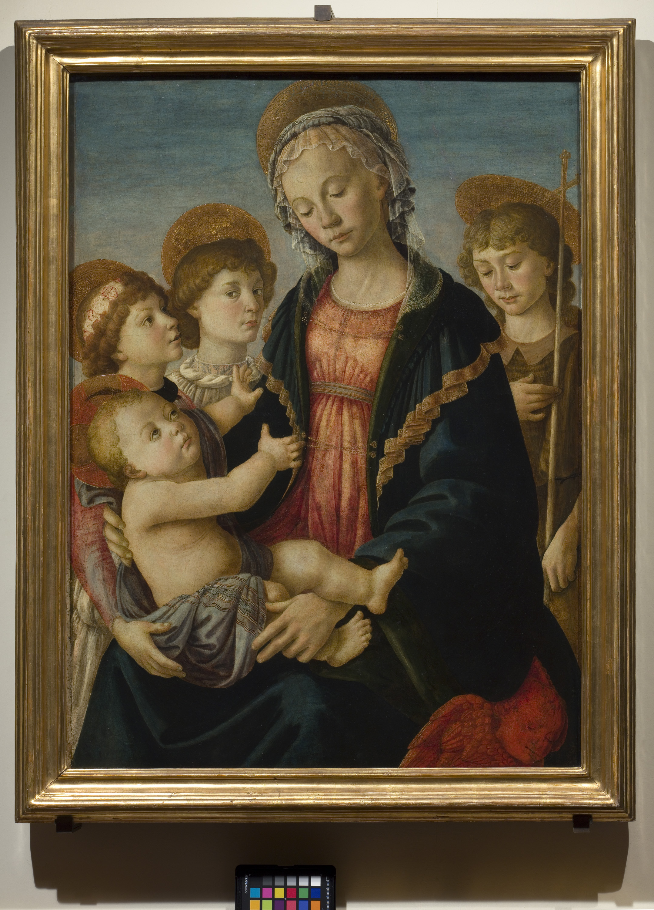 Sandro Botticelli, Madonna col Bambino San Giovannino e due angeli (Fonte foto Galleria dell'Accademia di Firenze)
