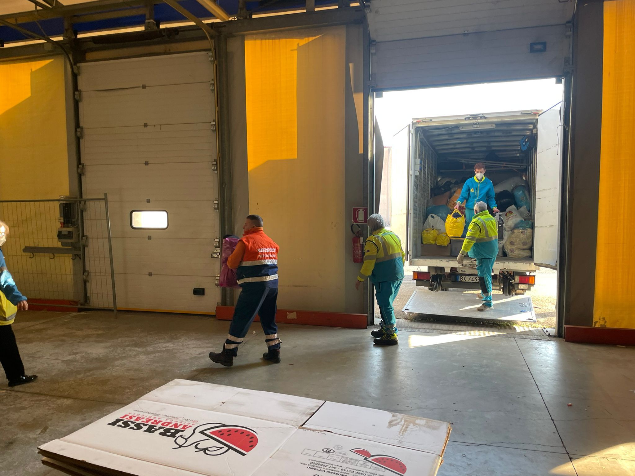 lo spazio dove sarà stoccato il materiale - fonte Misericordie Fiorentine