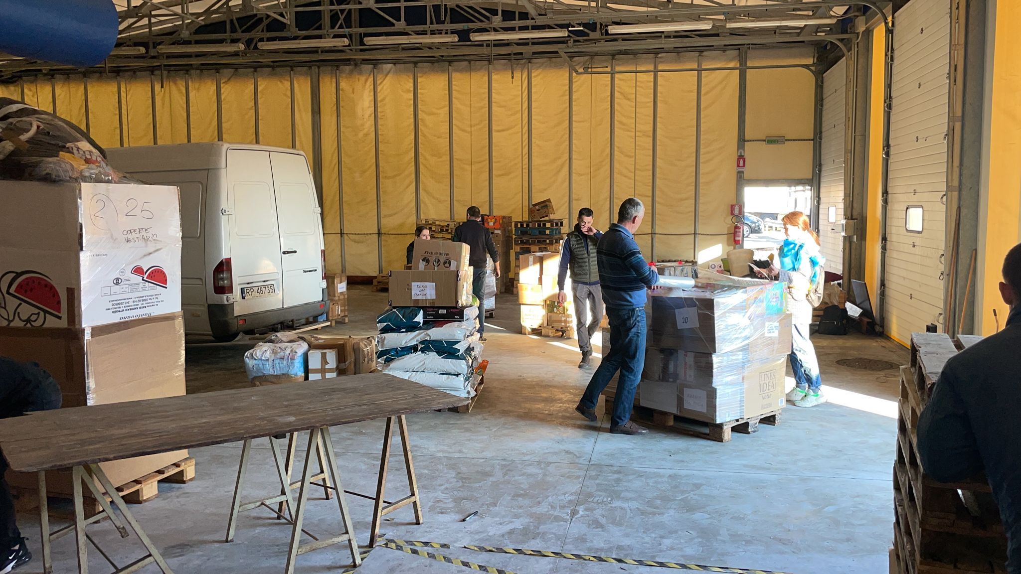 lo spazio dove sarà stoccato il materiale - fonte Misericordie Fiorentine